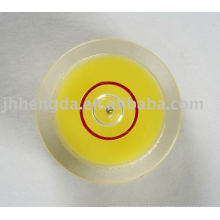 circular glass bubble level vial